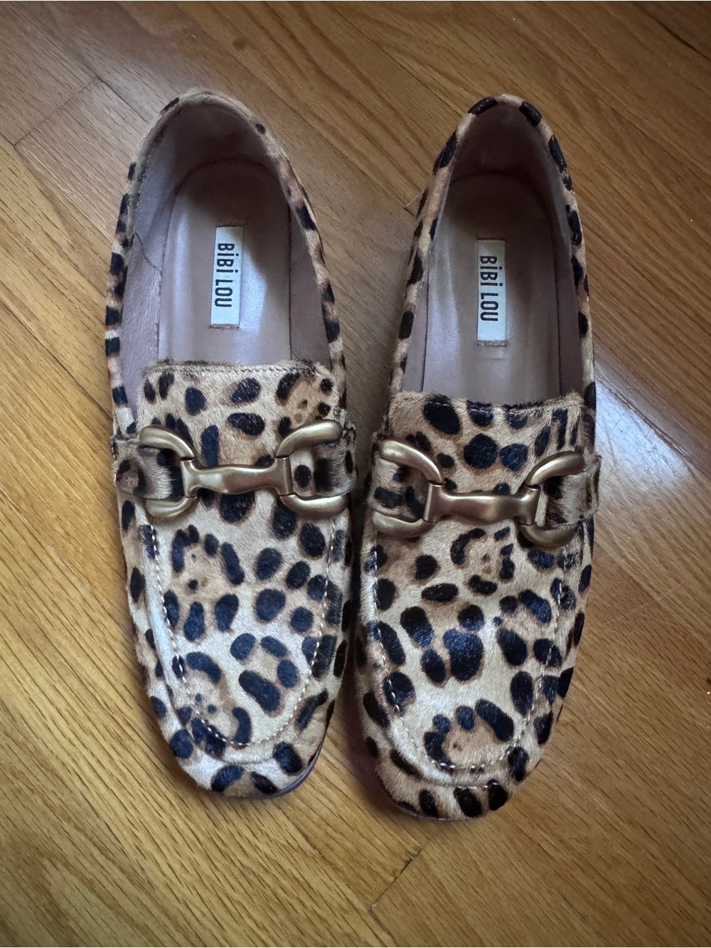 Anthropologie Bibi Lou Leopard Print Horsehair Loafers • EU 40